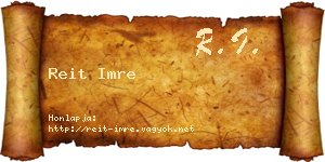 Reit Imre névjegykártya